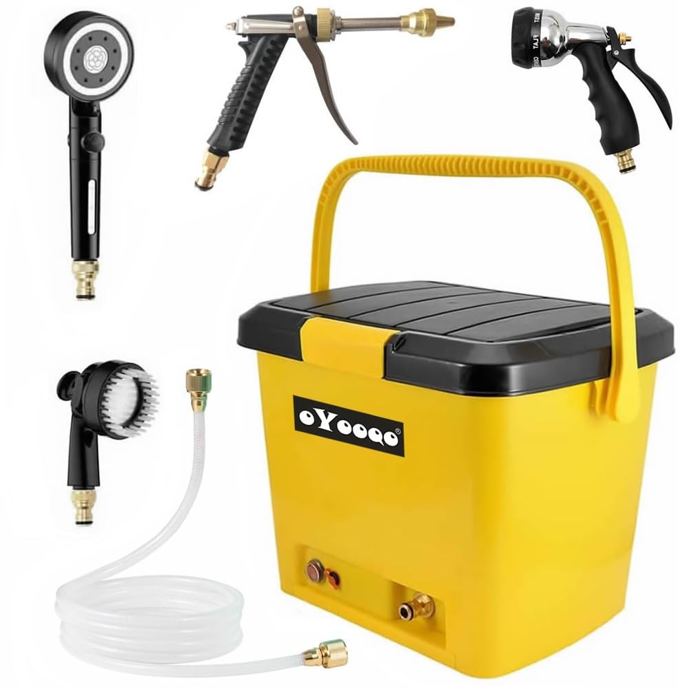 Portable Outdoor Shower - 5 Gallon High Pressure Cordless Camping Shower for Van Life, RV, Overland & Beach | Perfect for Camping, Hiking, Emergency Use, Car Washing, Dog Bathing & Garden Spraying | Durable Waterproof Design for Outdoor Adventures