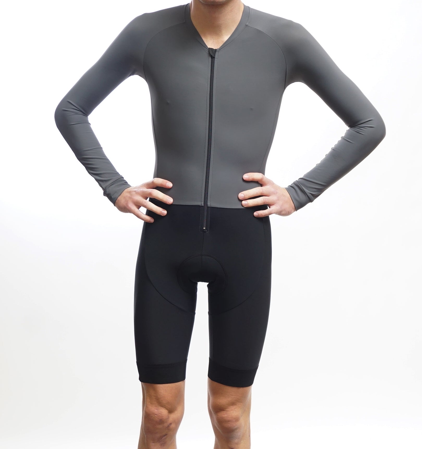 Premium Gray Long Sleeve Road Suit for Men - Comfortable & Stylish Motorcycle Riding Gear - Perfect for Commuting, Touring & Adventure Riding