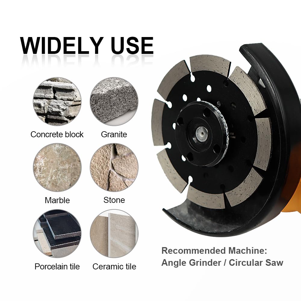 2 Pack 7 Inch Diamond Blades for Angle Grinder - Premium Dry/Wet Segmented Cutting Disc for Concrete, Stone, Brick & Masonry - 7/8 Arbor - Ideal for Construction, Renovation & DIY Projects