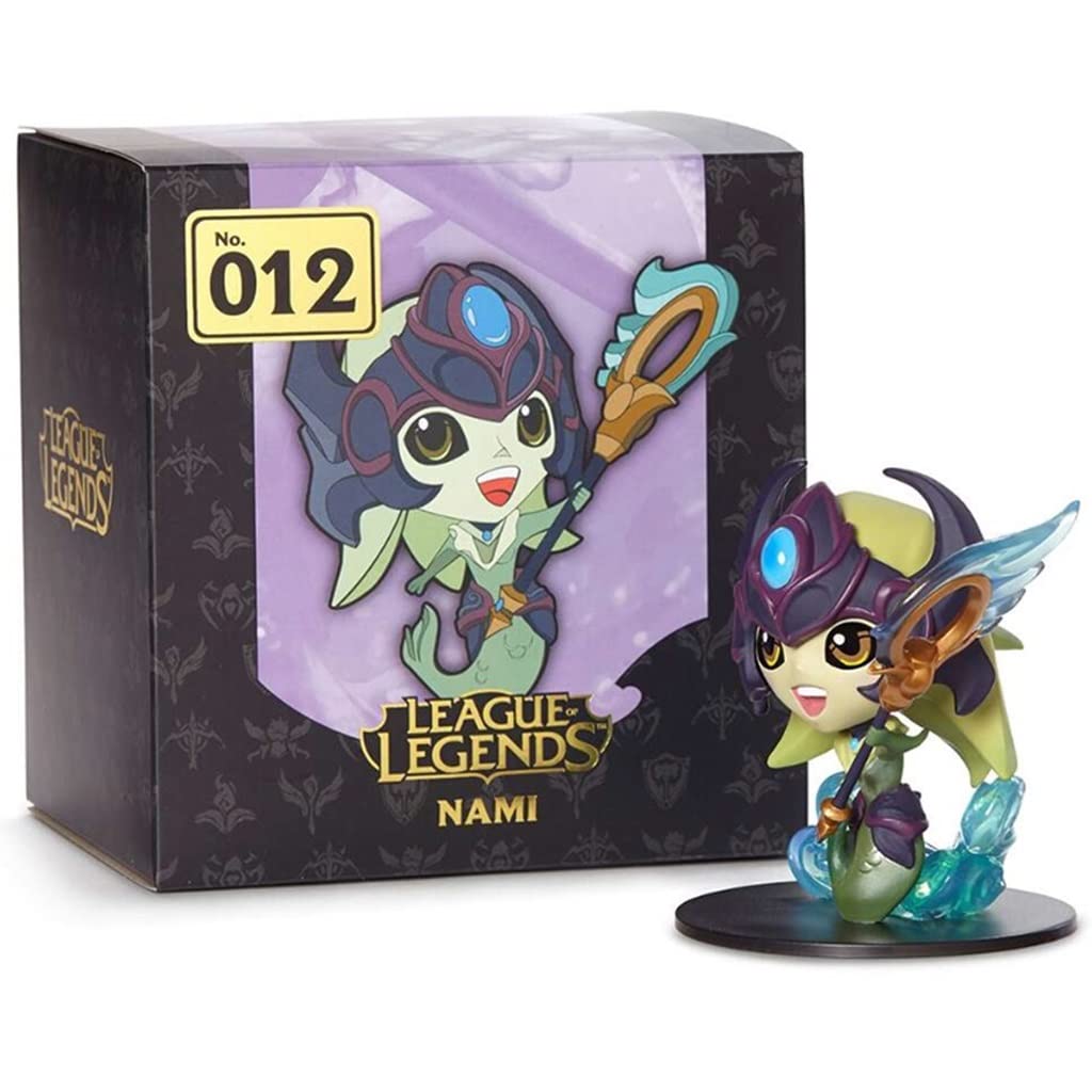 League of Legends Nami Figure - Deluxe Collectible Statue with Original Box & Verification Card | Perfect Gift for LOL Fans, Gamers & Collectors | Display for Home, Office or Gaming Room Decor
