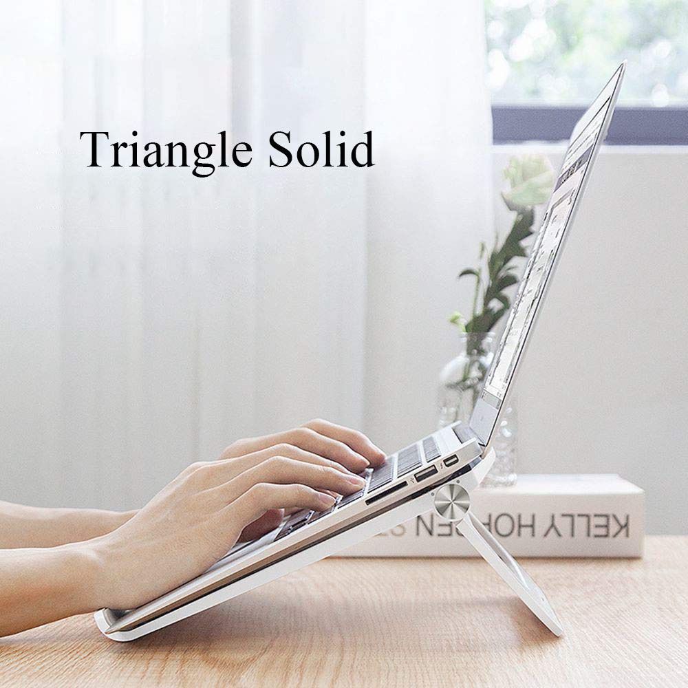 Adjustable Foldable Laptop Stand for MacBook, Dell XPS, HP - Ergonomic Notebook Holder for 10-17 Inch Laptops - Perfect for Home Office, Gaming & Travel Use