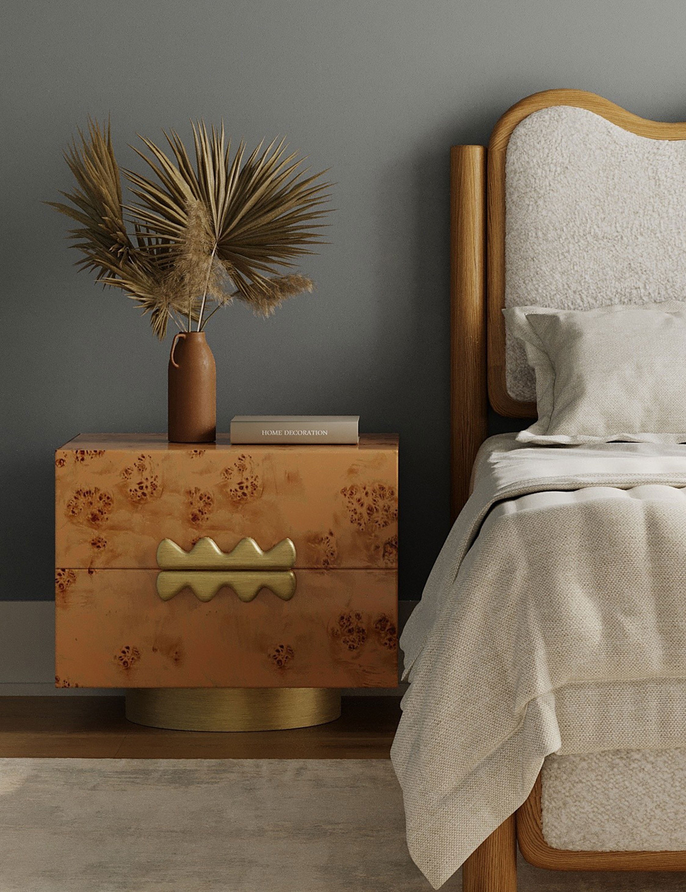 Modern Wooden Nightstand with Drawer - Bedside Table for Bedroom, Living Room, or Office - Compact Storage Solution for Small Spaces