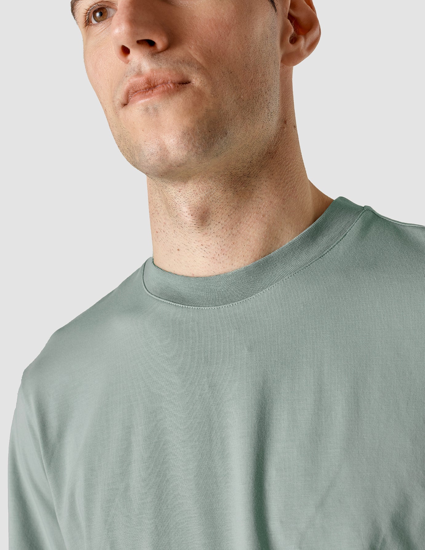 Premium Supima Cotton Box Fit T-Shirt for Men - Soft & Comfortable Crew Neck Tee in Calm Green - Perfect for Casual Wear, Gym & Everyday Outfits