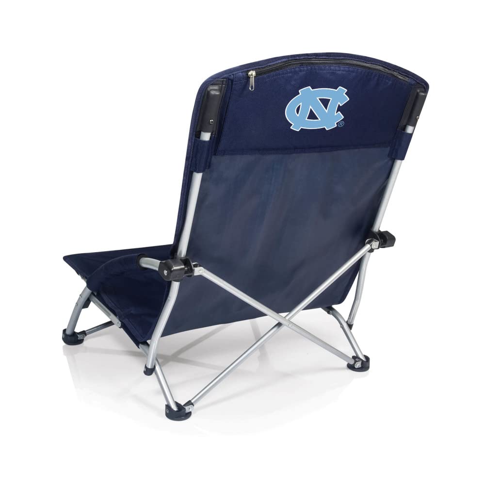 PICNIC TIME NCAA Tranquility Low Beach Chair with Carry Bag - Portable Folding Lawn Chair for Adults - Perfect for Beach, Camping, Backyard & Outdoor Relaxation