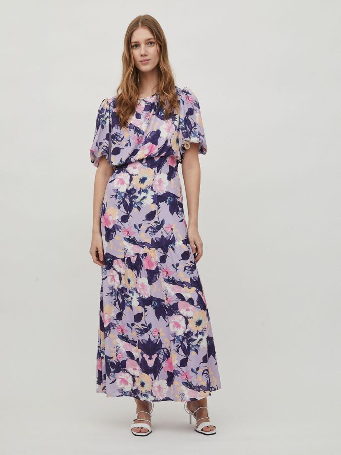 Courtney Maxi Dress for Women - Flowy Long Sleeve Elegant Formal Gown in Lilac - Perfect for Weddings, Parties & Evening Events