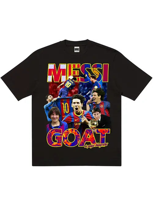 Vintage Football Gang Messi The GOAT T-Shirt - Perfect for Soccer Fans, Gifts & Casual Wear