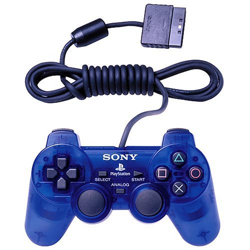 Sony Playstation 2 Dualshock 2 Analog Wired Controller SCPH-10010 - Ocean Blue (Renewed) | Compatible with PS2 Console | Perfect for Gaming Enthusiasts & Retro Gamers
