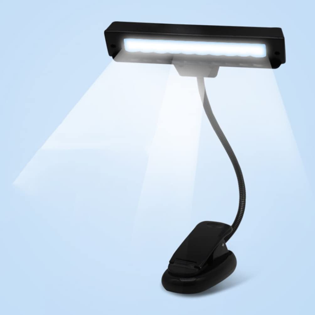 Balacoo Adjustable Gooseneck LED Desk Lamp with Clip - USB Powered Music Stand Light for Reading, Studying & Eye Protection - Perfect for Piano, Violin Practice & Office Workspace