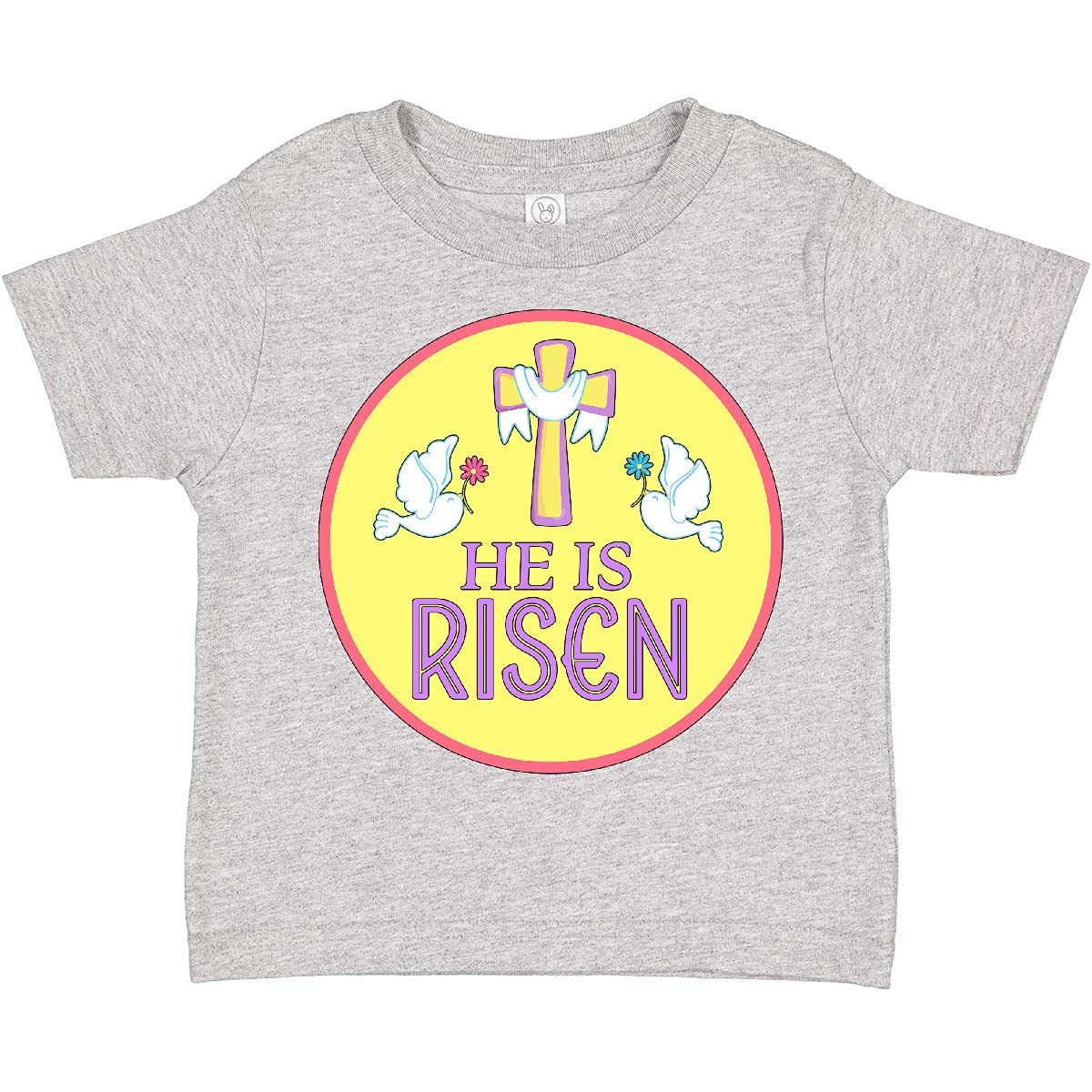 Inktastic He is Risen Easter Toddler T-Shirt - Cute Christian Baby Tee for Easter Sunday & Spring Celebrations