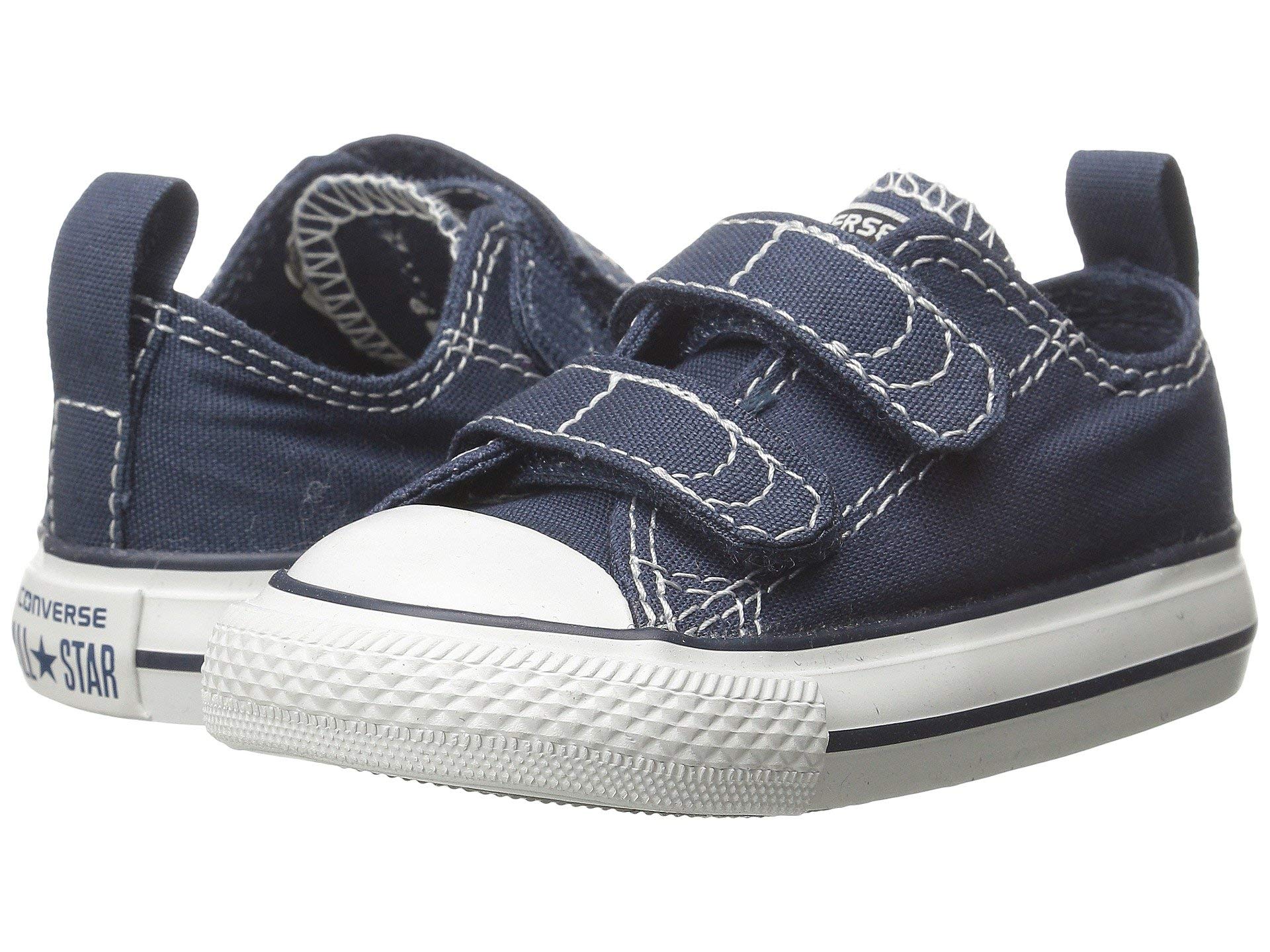 Converse Toddler Sneakers for Boys & Girls - Navy Blue Velcro Athletic Shoes Size 5 - Comfortable Casual Walking & Play Shoes for Kids
