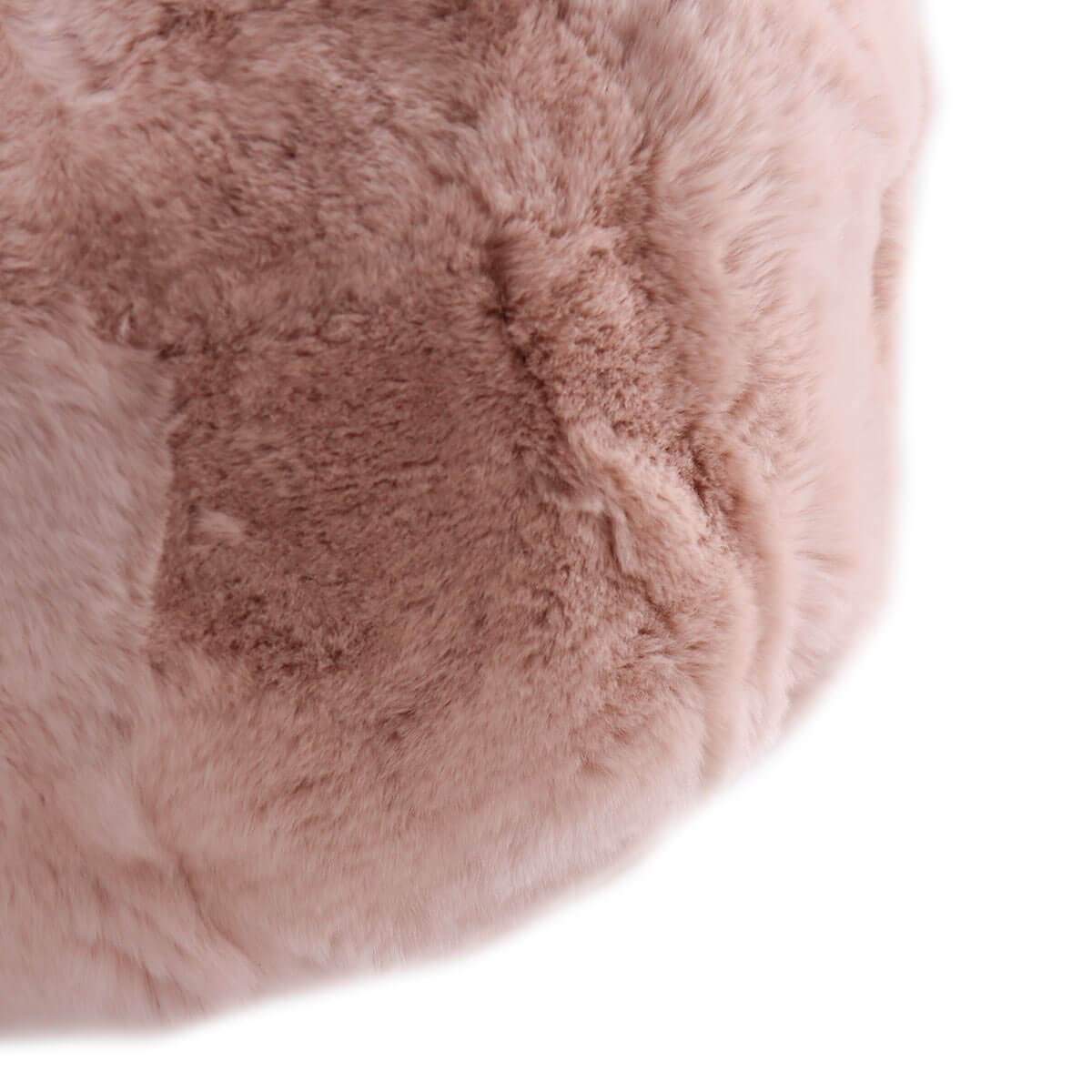 Surell Genuine Rex Rabbit Fur Shoulder Bag - Soft Fluffy Tote Purse with Zipper Closure - Women's Fashion Accessory for Parties, Dating & Winter Outfits