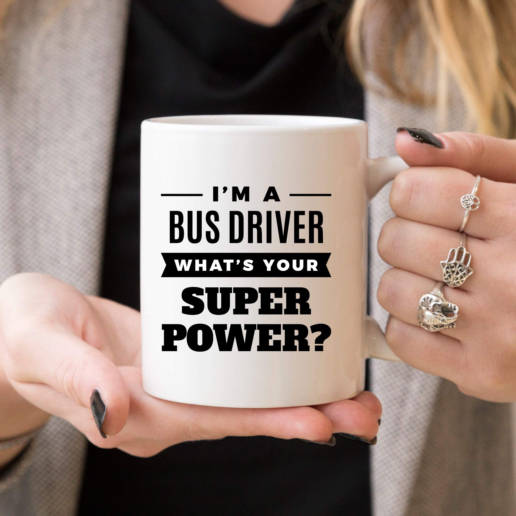 Funny Bus Driver Coffee Mug - 11oz Ceramic Cup with Humorous Design - Perfect Gift for School Bus Drivers & Transportation Enthusiasts - Great for Coffee, Tea or Hot Chocolate at Work or Home