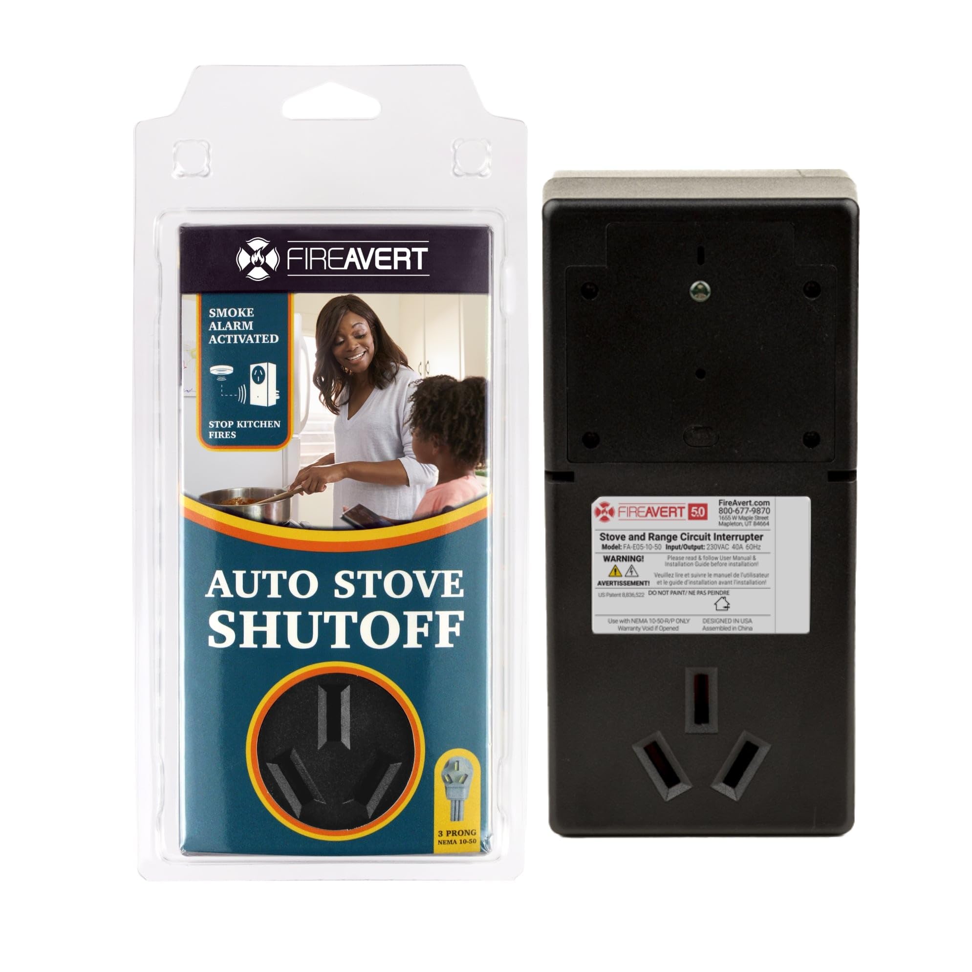 Electric Auto Stove Shut-Off Safety Device (3/4 Prong) - Smart Oven Monitoring Solution for Seniors & Elderly Care - As Seen on Shark Tank - Perfect for Dementia/Alzheimer's Safety & Independent Living