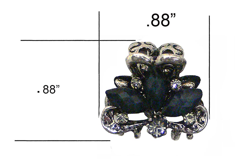 2 aqua purple rose crystal