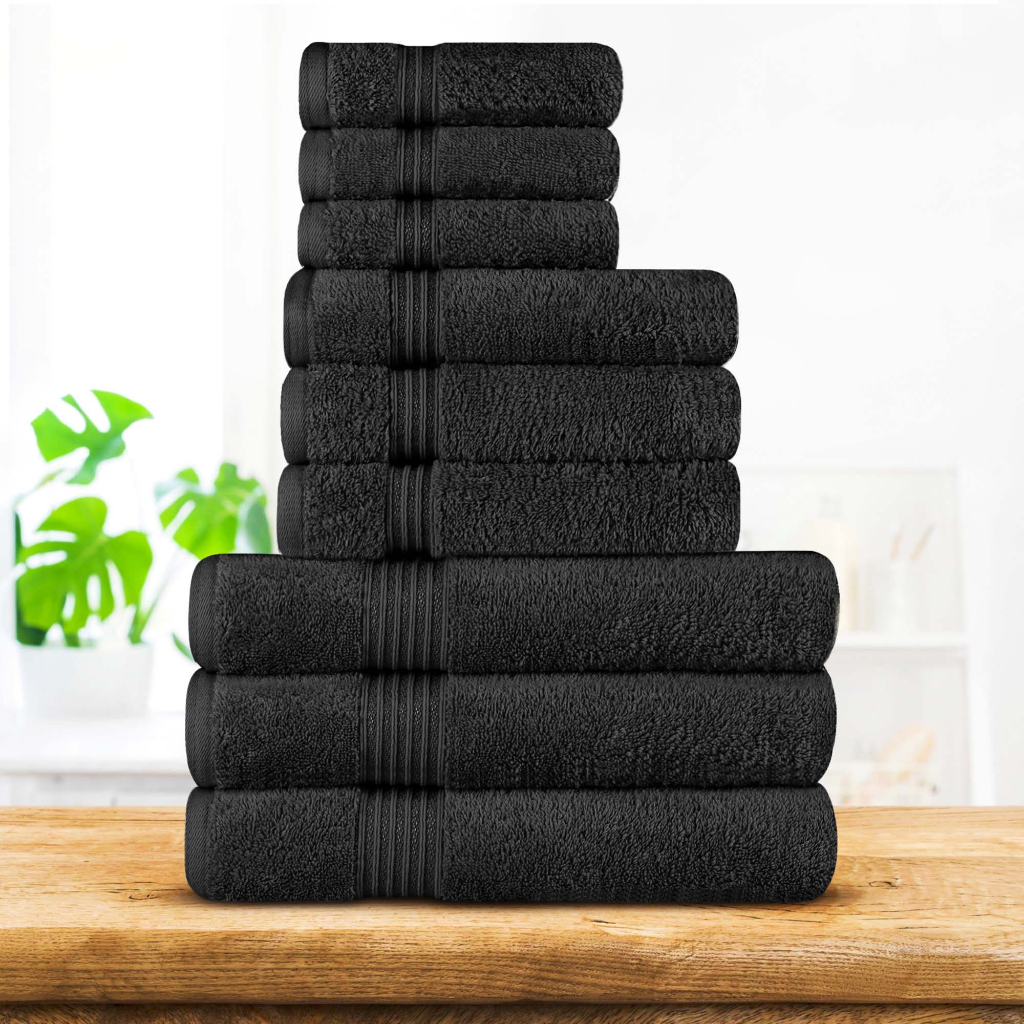Premium Egyptian Cotton 9-Piece Bath Towel Set - Ultra Soft, Highly Absorbent, Quick-Drying - Perfect for Spa, Bathroom & Luxury Home Use