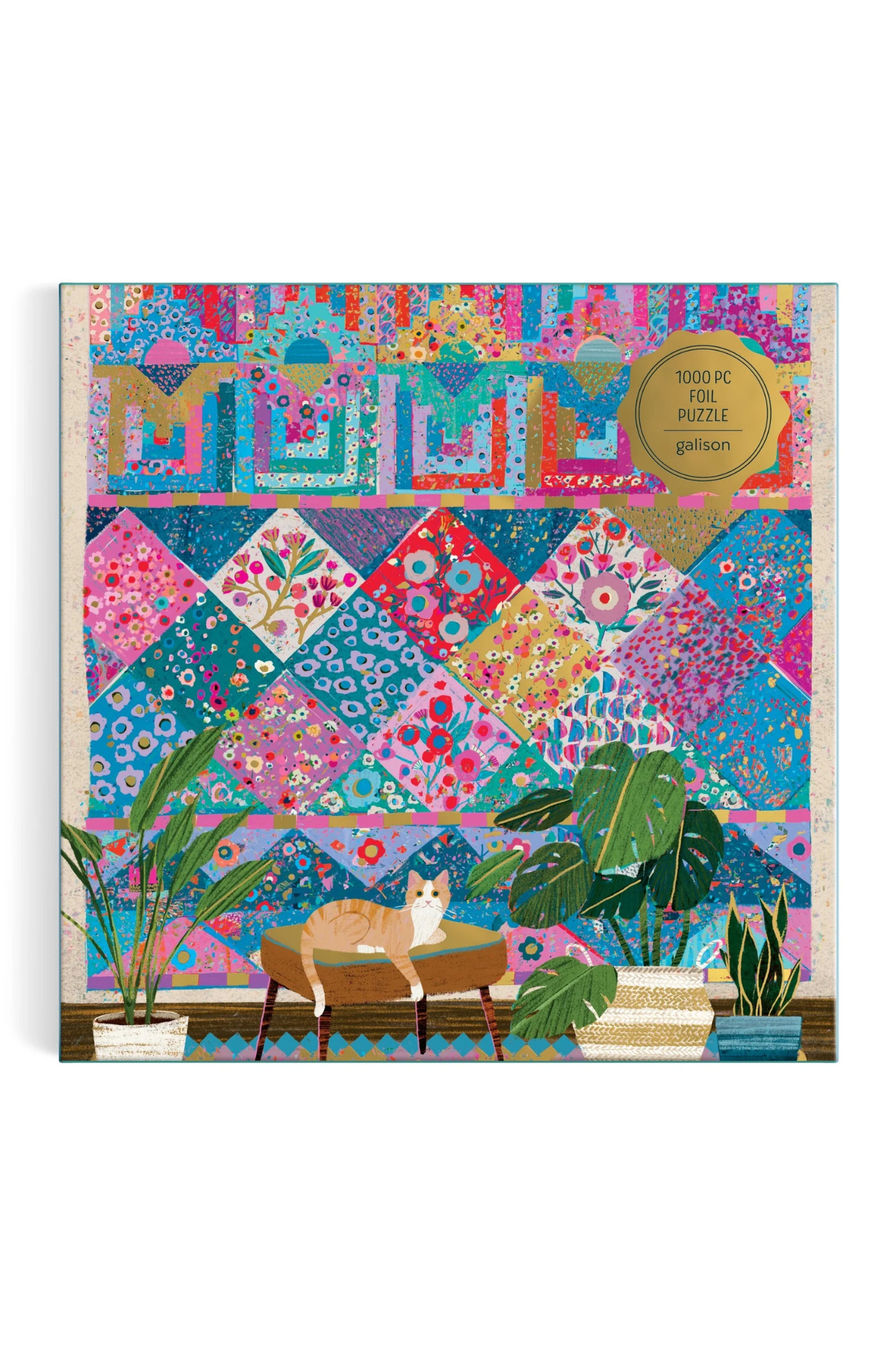 Quilter's Corner 1000 Piece Foil Jigsaw Puzzle - Perfect for Adults, Family Game Night & Home Decor