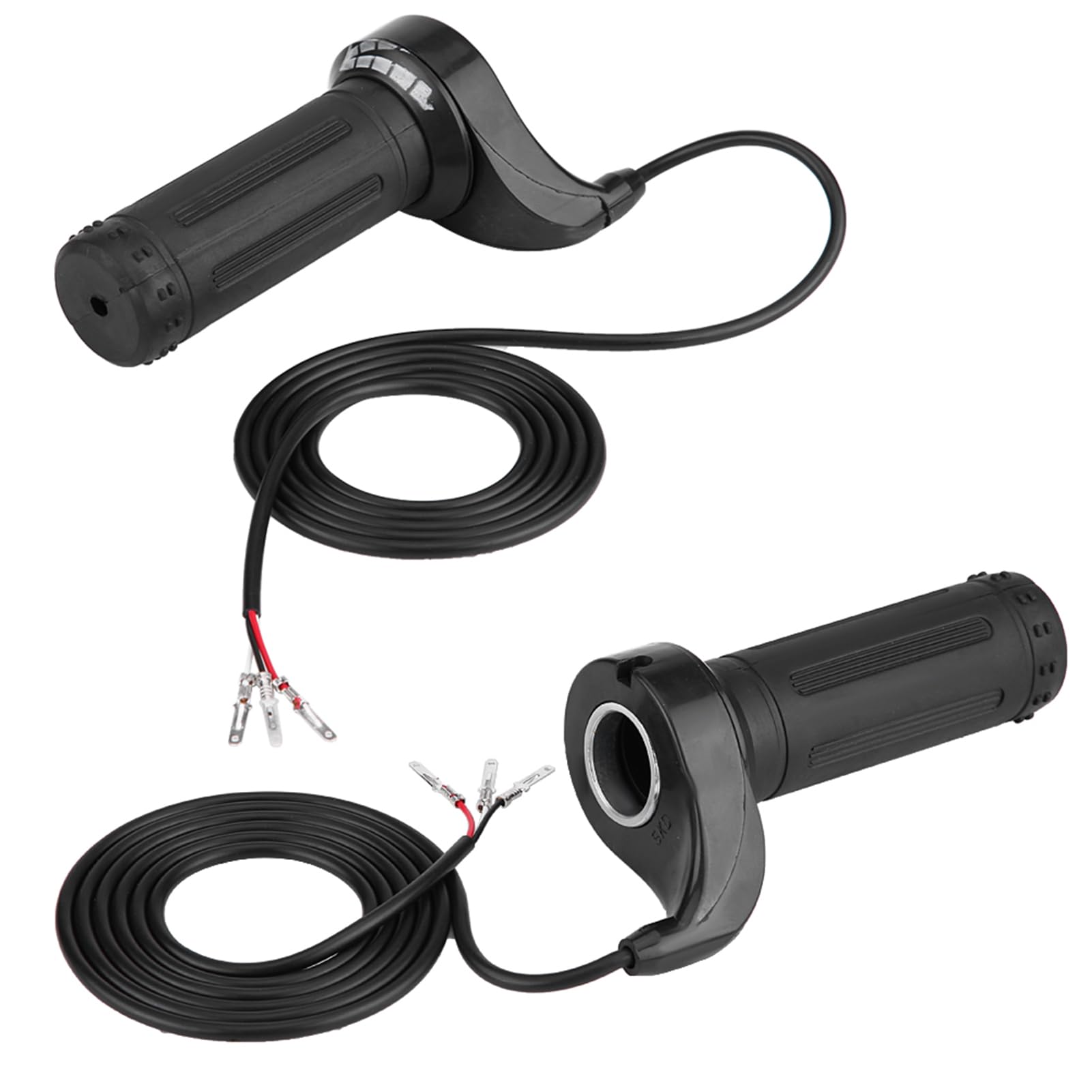 Qiilu Universal Motorcycle Throttle Handle Grip - 3-Cable Electric Scooter Speed Accelerator Replacement for Smooth Riding Experience