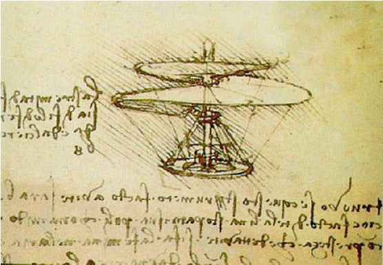 Da Vinci Helicopter Wooden Kit - DIY Flying Machine Model for Adults & Kids - STEM Educational Toy for Science Projects & Home Decor