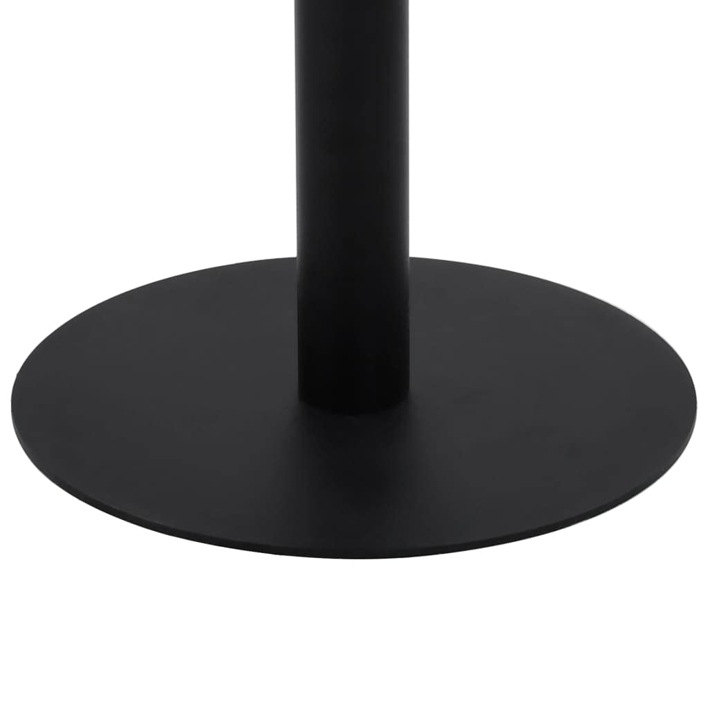 vidaXL Light Brown Round Bistro Table with MDF Top & Steel Legs - Compact Dining Table for Small Spaces, Bars, Restaurants & Outdoor Cafes - Perfect for Breakfast Nooks, Patios & Cozy Home Dining