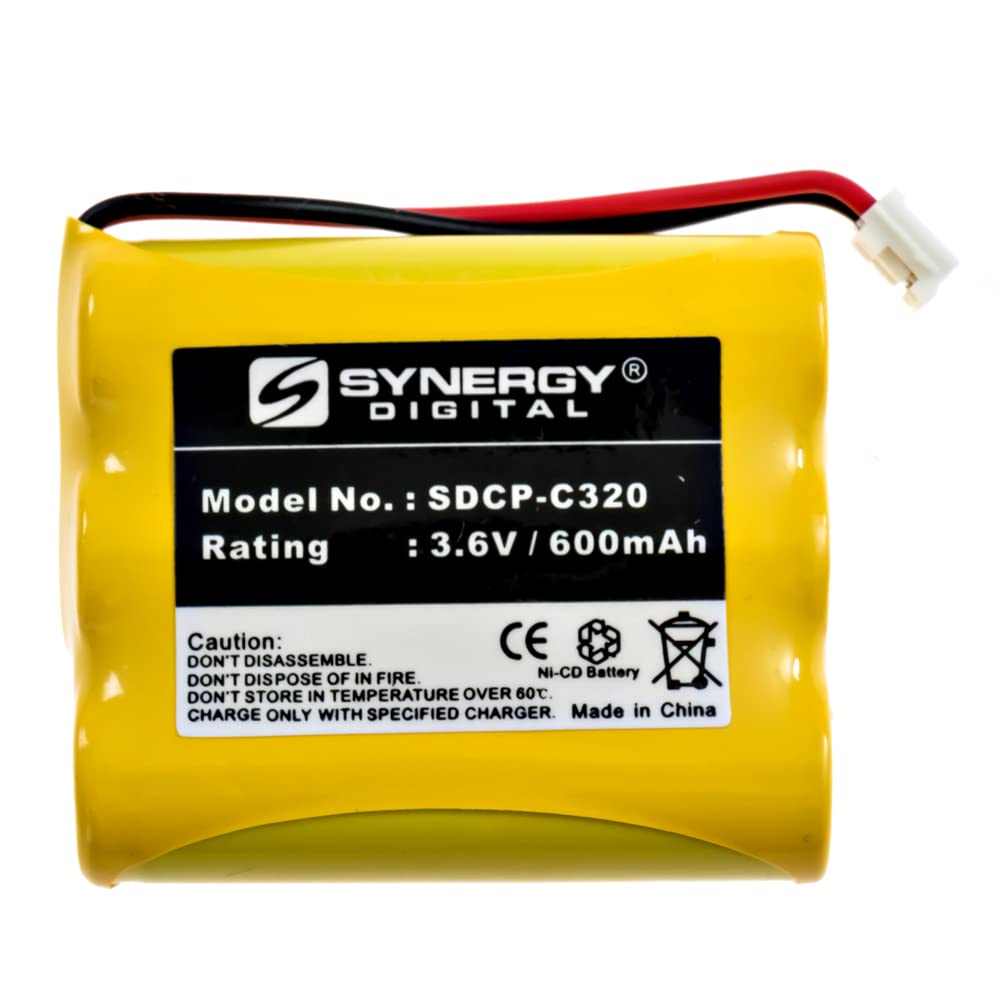 Synergy Digital Rechargeable Ni-CD 3.6V 600mAh Cordless Phone Batteries - 3 Pack | Compatible with VTech 80-5071-00-00 | Perfect for Home & Office Cordless Phones | Long-Lasting Power for Clear Calls