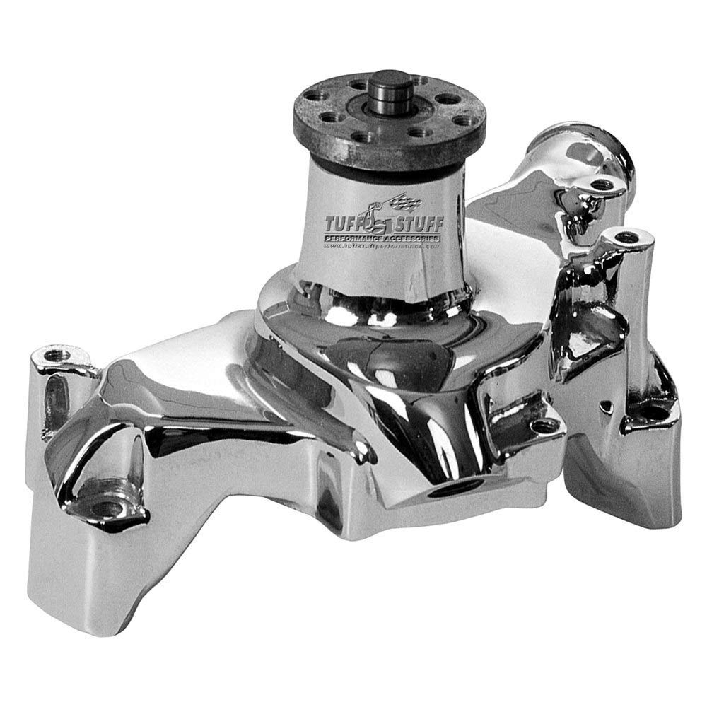 Tuff Stuff 1511NBREV High Performance Water Pump for Small Block Chevy (SBC) - Long Rotation, Reverse Flow, Polished Finish - Ideal for Hot Rods, Muscle Cars & Engine Upgrades