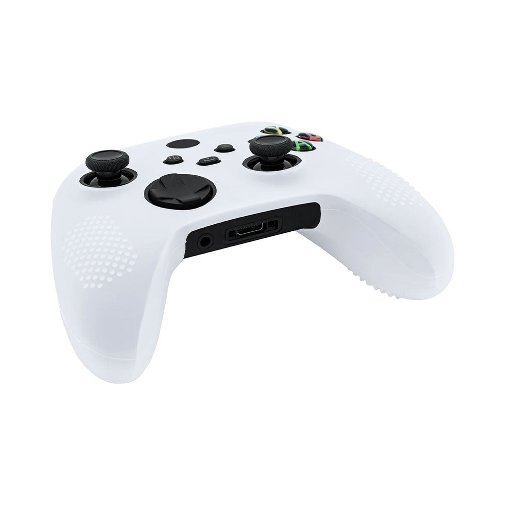 Non-Slip Silicone Grip Cover for Xbox Series S/X Controller - White | Enhanced Comfort & Control for Gaming, Streaming & Long Play Sessions