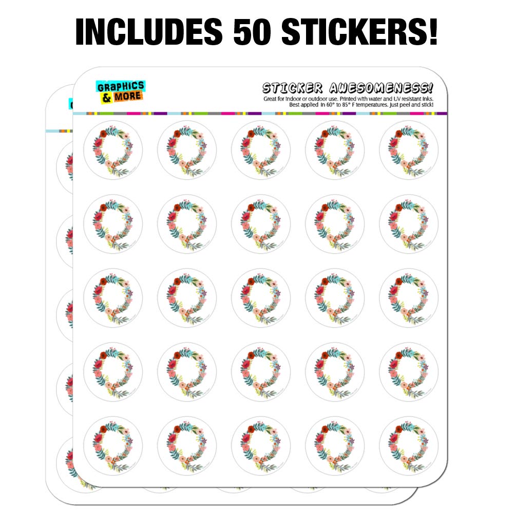Floral Monogram Letter Q Stickers for Planner, Calendar, Scrapbooking & Crafting - Perfect for DIY Journals, Bullet Journals, and Stationery Decoration