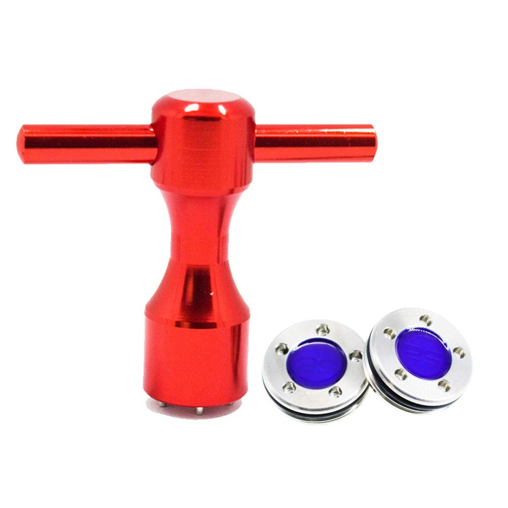 HISTAR 2Pcs Golf Club Weight Kit - Custom Blue Weights & Red Wrench Tool for Titleist Scotty Cameron Putters | Perfect for Swing Balance Adjustment & Putter Customization