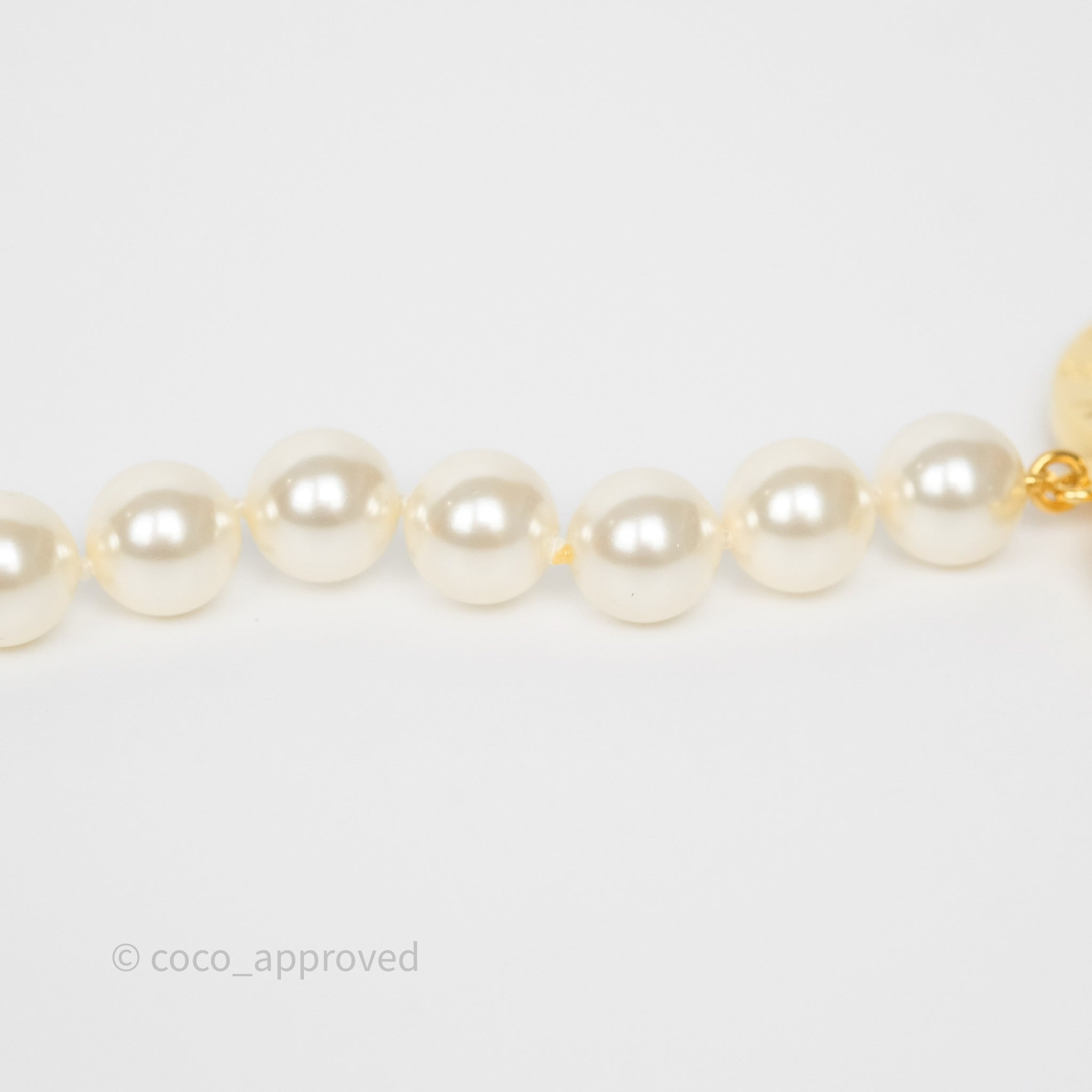 Chanel CC Pearl Long Necklace in Gold Tone - Elegant Fashion Jewelry for Women | Perfect for Parties, Weddings & Special Occasions