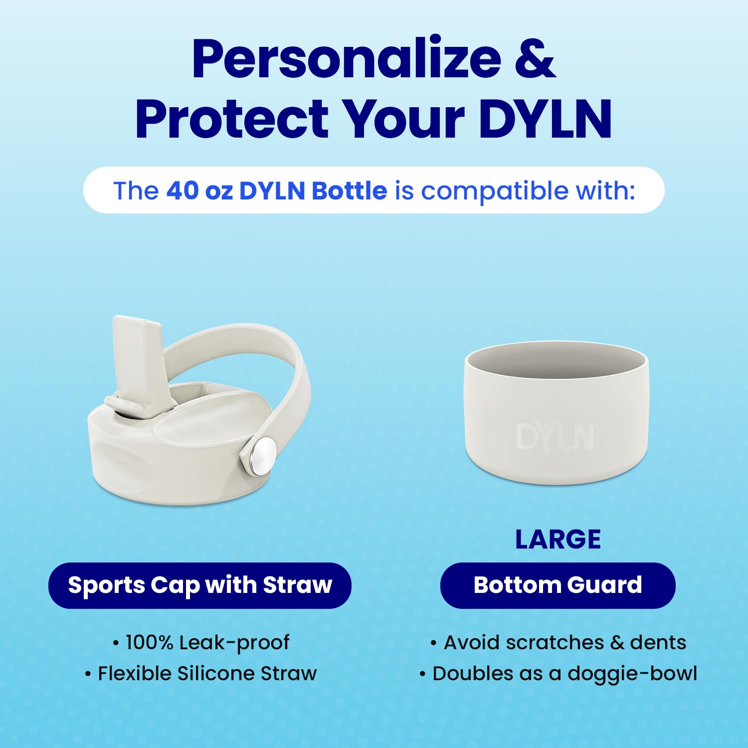 DYLN Alkaline Water Bottle - Portable Hydrogen Water Generator with 9.5 pH Alkaline Water | Vacuum Insulated Stainless Steel Bottle Keeps Drinks Cold 24 Hours | Perfect for Gym, Hiking & Daily Hydration