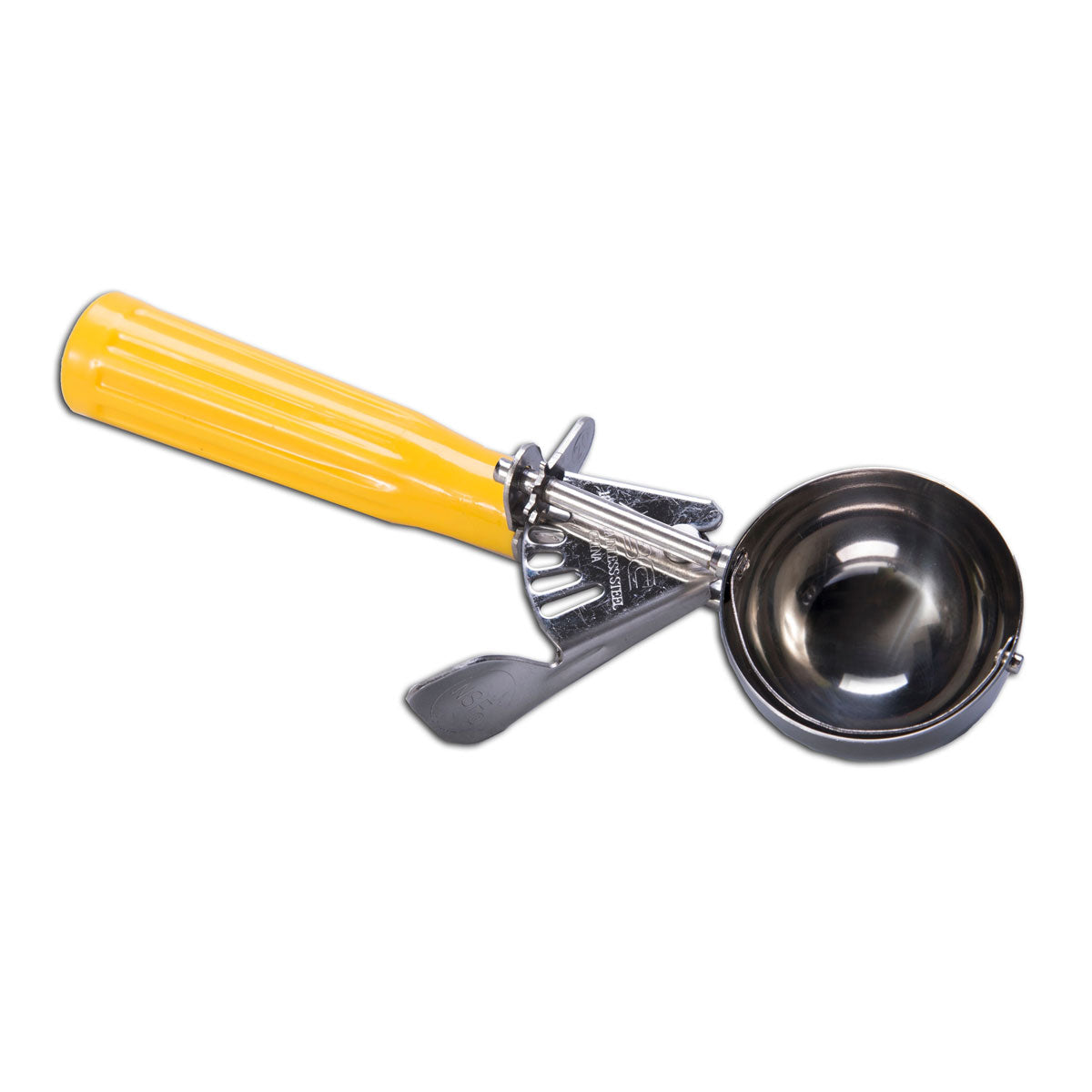 Professional 2 oz Yellow Disher Size 20 - Perfect for Cookie Dough, Ice Cream Scooping & Portion Control - Culinary Essentials 859077
