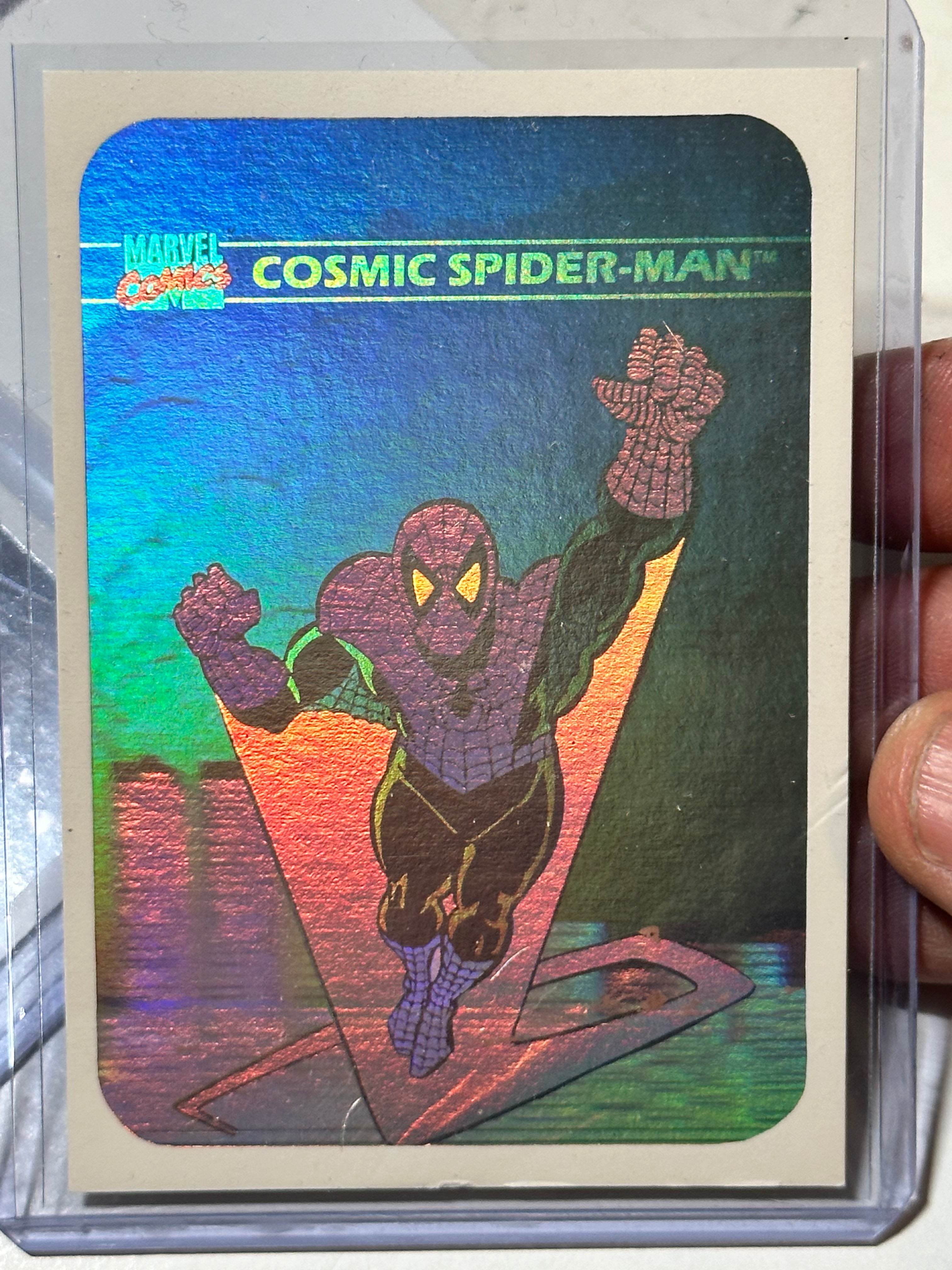 **Marvel Universe First Series Rare 5 Hologram Insert Cards Set 1990 - Collectible Trading Cards for Comic Fans & Nostalgic Gift**