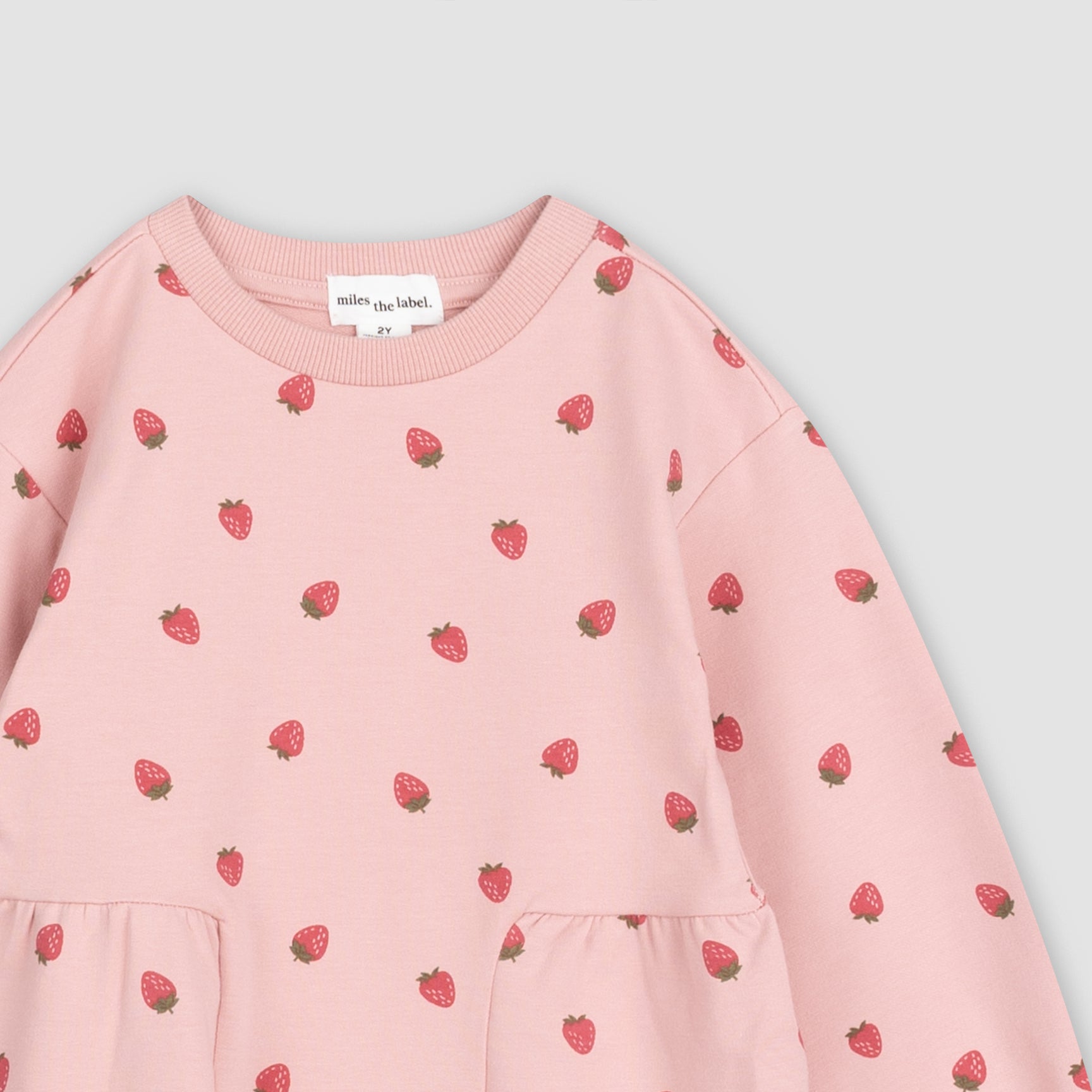 Rose Terry Dress with Strawberry Print - Cute & Comfortable Summer Dress for Women | Perfect for Picnics, Dates & Casual Outings