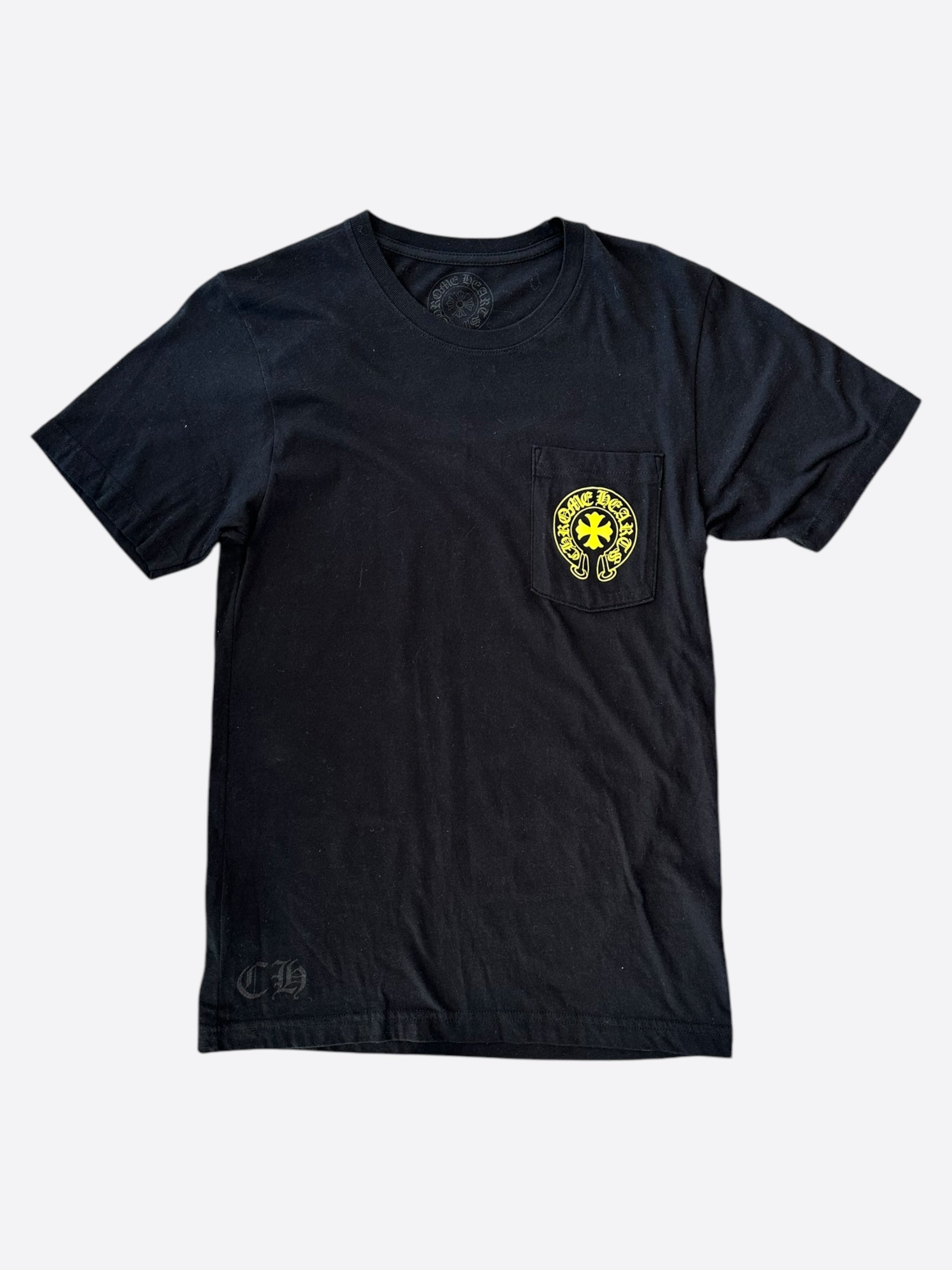 Chrome Hearts Black & Yellow Eyechart Graphic T-Shirt - Stylish Streetwear for Men & Women - Perfect for Casual Outfits, Concerts, and Urban Fashion