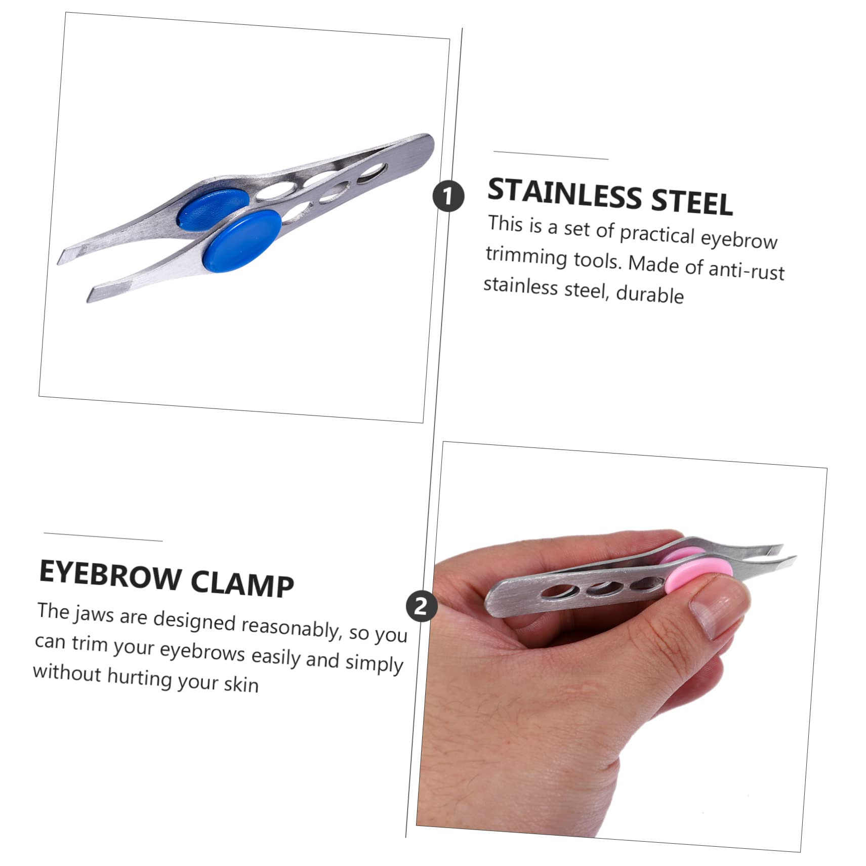 4pcs Stainless Steel Eyebrow Tweezers Set - Slant & Point Tip Tweezers for Precise Eyebrow Shaping, Lash Extension & Hair Plucking - Professional Beauty Tools for Salon, Home & Travel Use