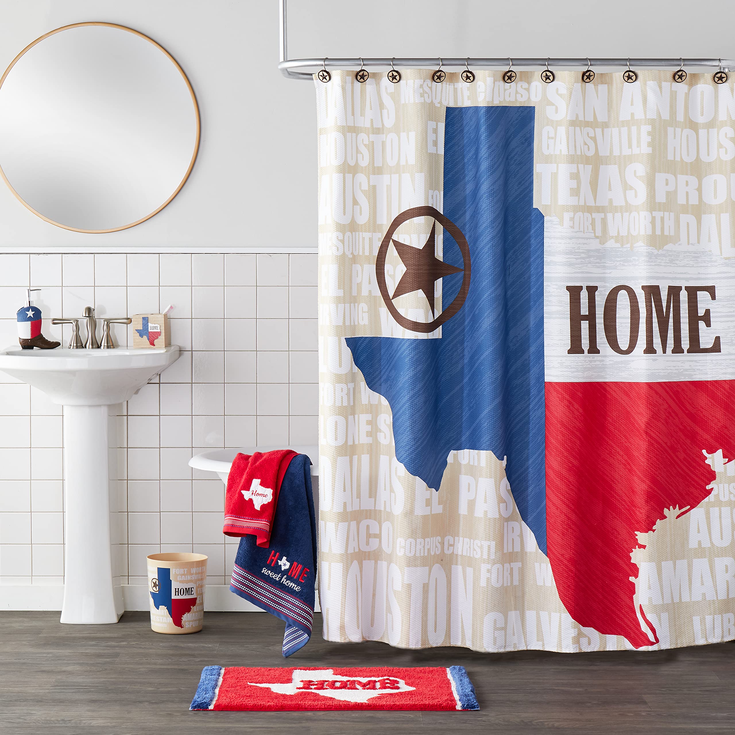 Texas State Flag Area Rug - Durable Non-Slip Indoor/Outdoor Rug for Living Room, Bedroom, Patio - SKL Home Decor Collection