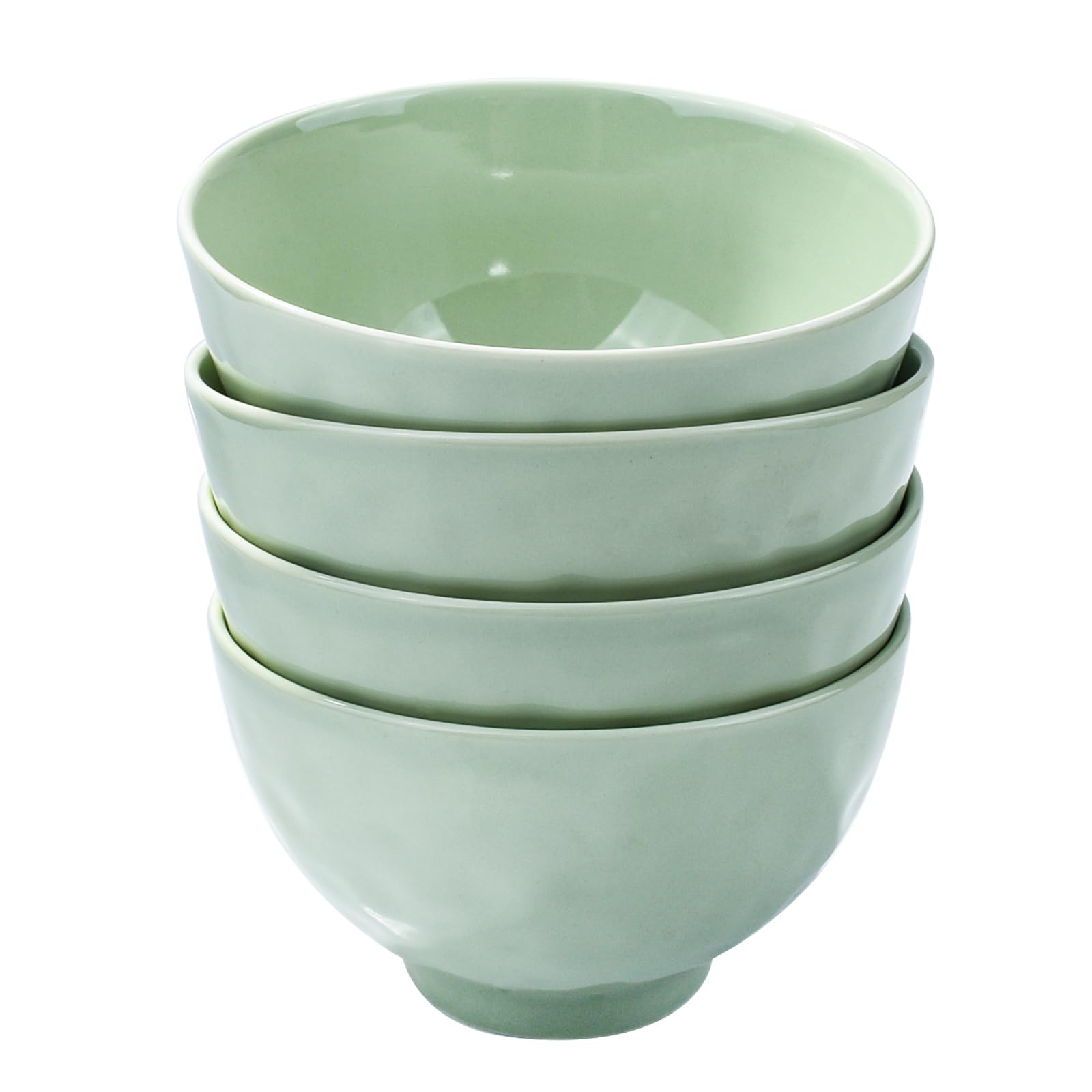 Premium Green Porcelain Sushi Bowls - Set of 4 Ceramic Rice Bowls for Sushi, Soy Sauce, Snacks & Asian Cuisine | Microwave & Dishwasher Safe | Perfect for Home Dining & Restaurant Use