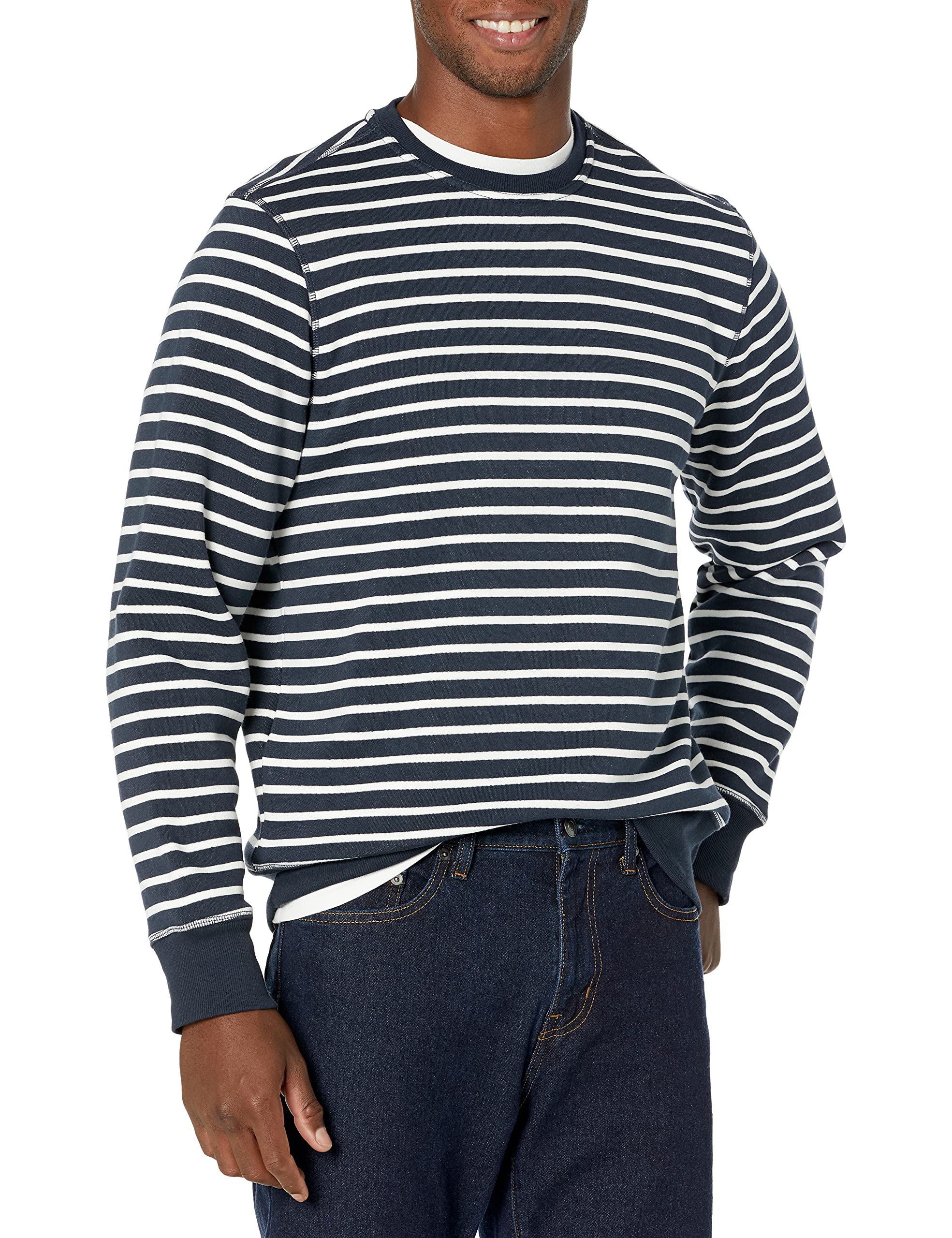 Amazon Essentials Men's Fleece Crewneck Sweatshirt - Soft Casual Pullover for Men | Perfect for Everyday Wear, Lounge & Outdoor Activities
