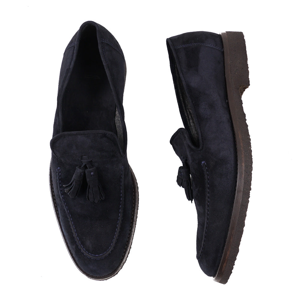 Cesare Attolini Men's Cashmere Calfskin Tassel Loafers - Premium Italian Leather Dress Shoes for Business & Formal Occasions