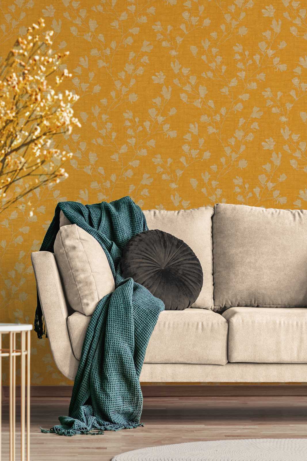 Nara Leaf Motif Wall Art - Handmade Botanical Decor for Home & Office - Perfect for Living Room, Bedroom, or Gift Giving