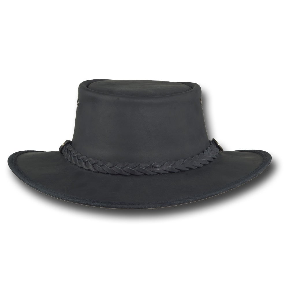Foldable Bronco Leather Cowboy Hat for Men & Women - Durable & Stylish Western Hat for Outdoor Rides, Rodeos, and Country Events - Item 1060