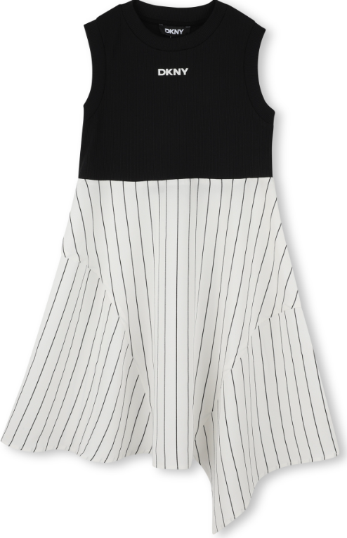DKNY Striped Maxi Dress for Women - Elegant Long Dress with Striped Bottom (Size 4-14A) | Perfect for Casual Outings, Beach Vacations & Summer Parties