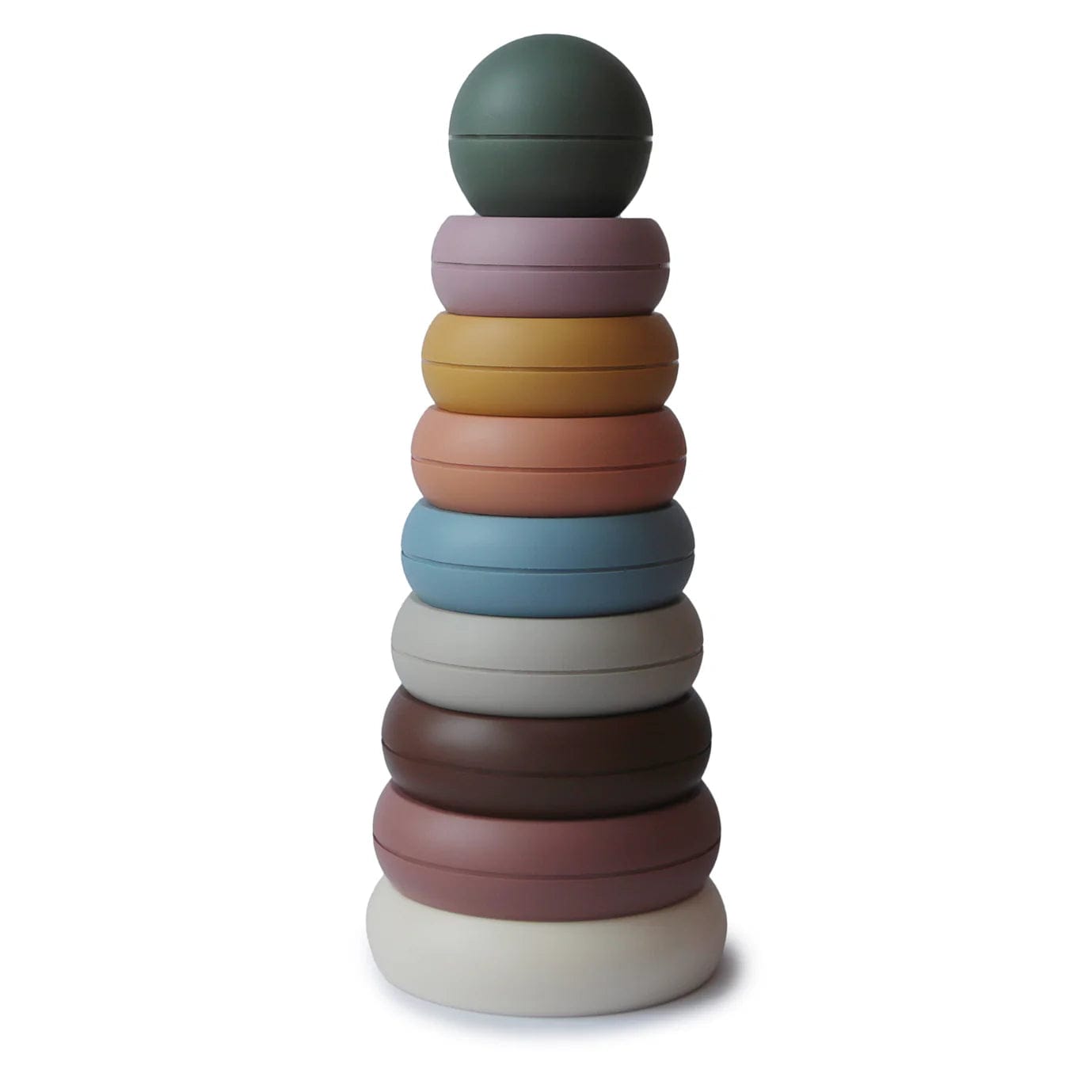 Mushie Stacking Rings Toy - Educational Baby Toy for Toddlers 1-3 Years - Wooden Rainbow Stacker for Fine Motor Skills & Color Recognition - Perfect for Playtime, Learning & Nursery Decor