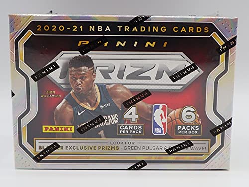 2020-21 Panini Prizm NBA Basketball Trading Cards Box - Guaranteed 1 Autograph or Memorabilia per Box - 6 Packs of 4 Cards Each - Perfect for Collectors, Investors & Fantasy Basketball Fans