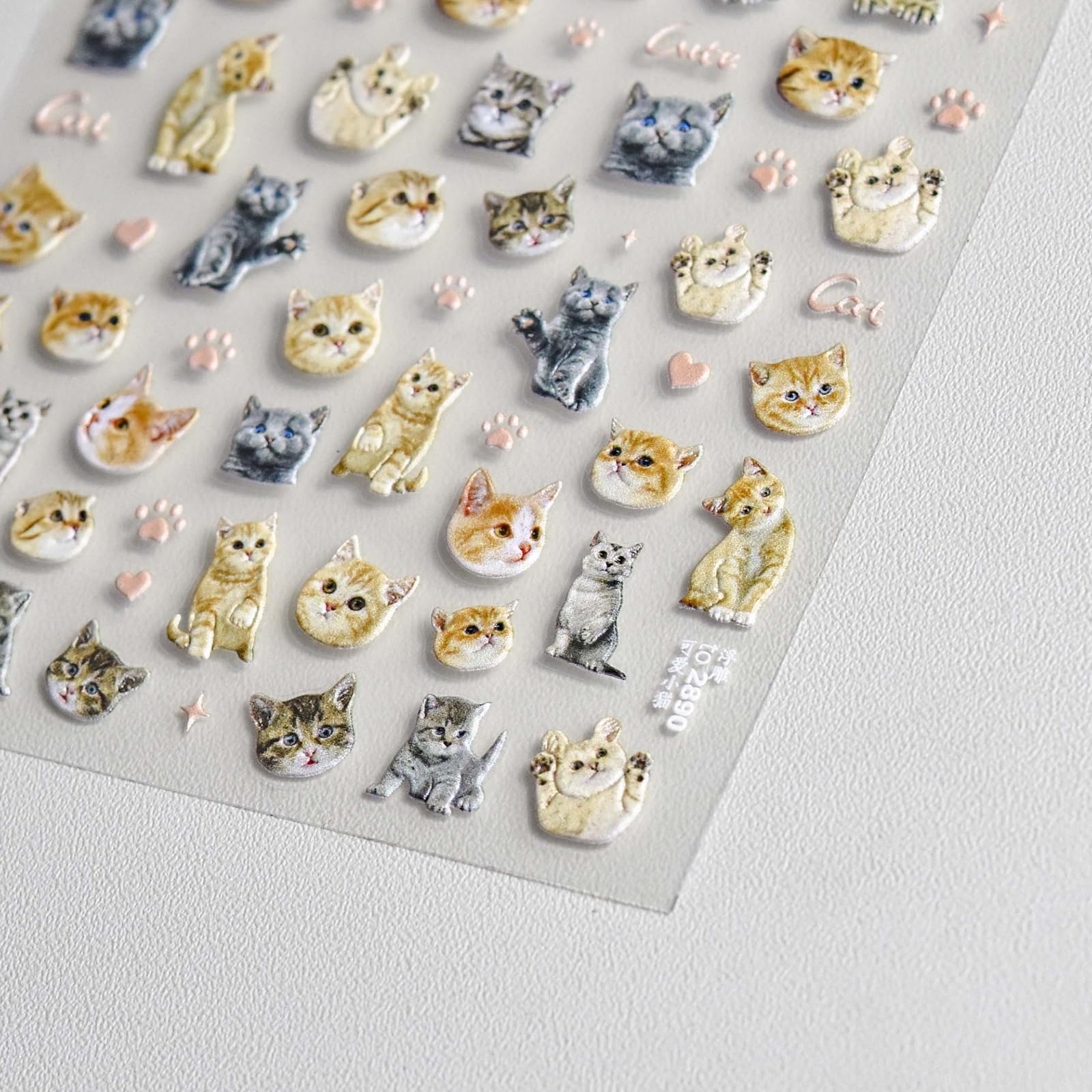 3D Cat Nail Stickers - Cute Embossed Cat Claw Nail Decals for DIY Nail Art | Perfect for Halloween, Parties & Everyday Fashion Accessories