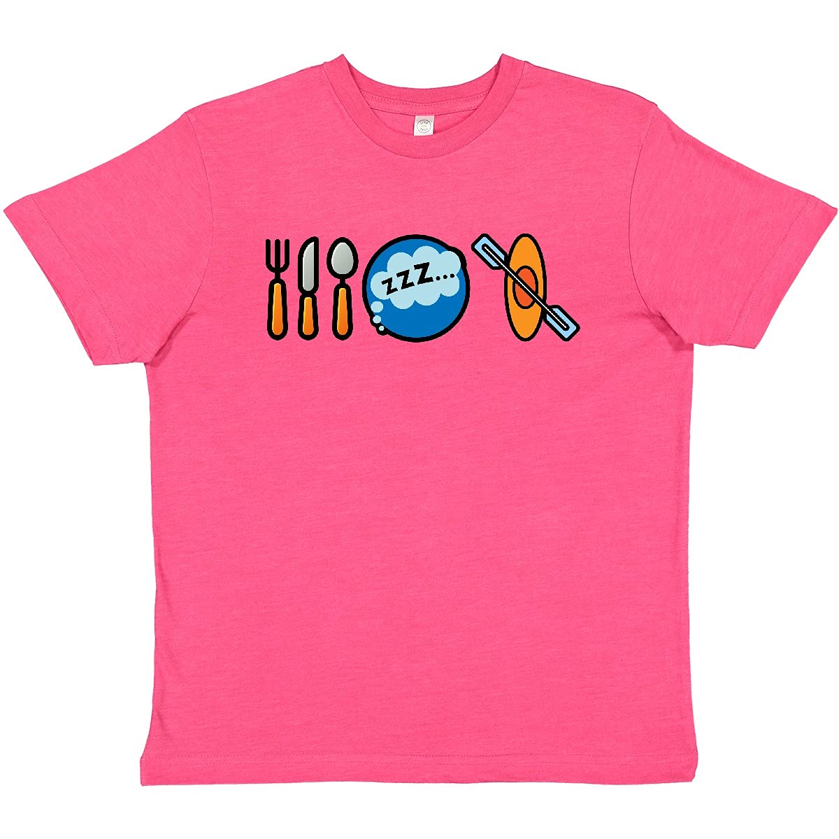 Inktastic Kayaking Eat Sleep Kayak Youth T-Shirt - Comfortable & Fun Graphic Tee for Kids & Teens - Perfect for Kayaking, Outdoor Adventures & Casual Wear