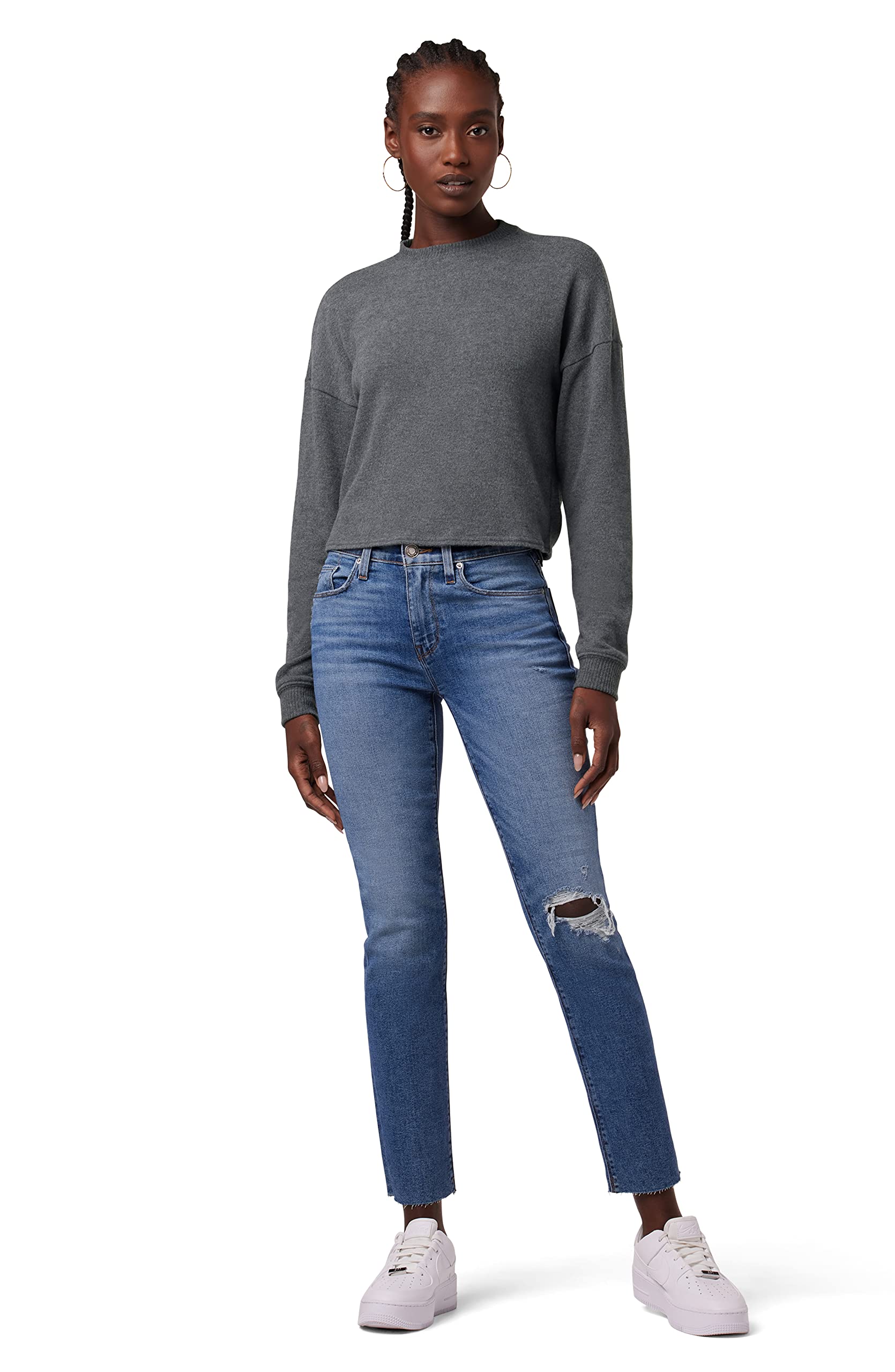 HUDSON Women's Long Sleeve Twist Back Sweatshirt - Comfortable Casual Pullover for Fall & Winter | Perfect for Workouts, Lounging & Streetwear Fashion
