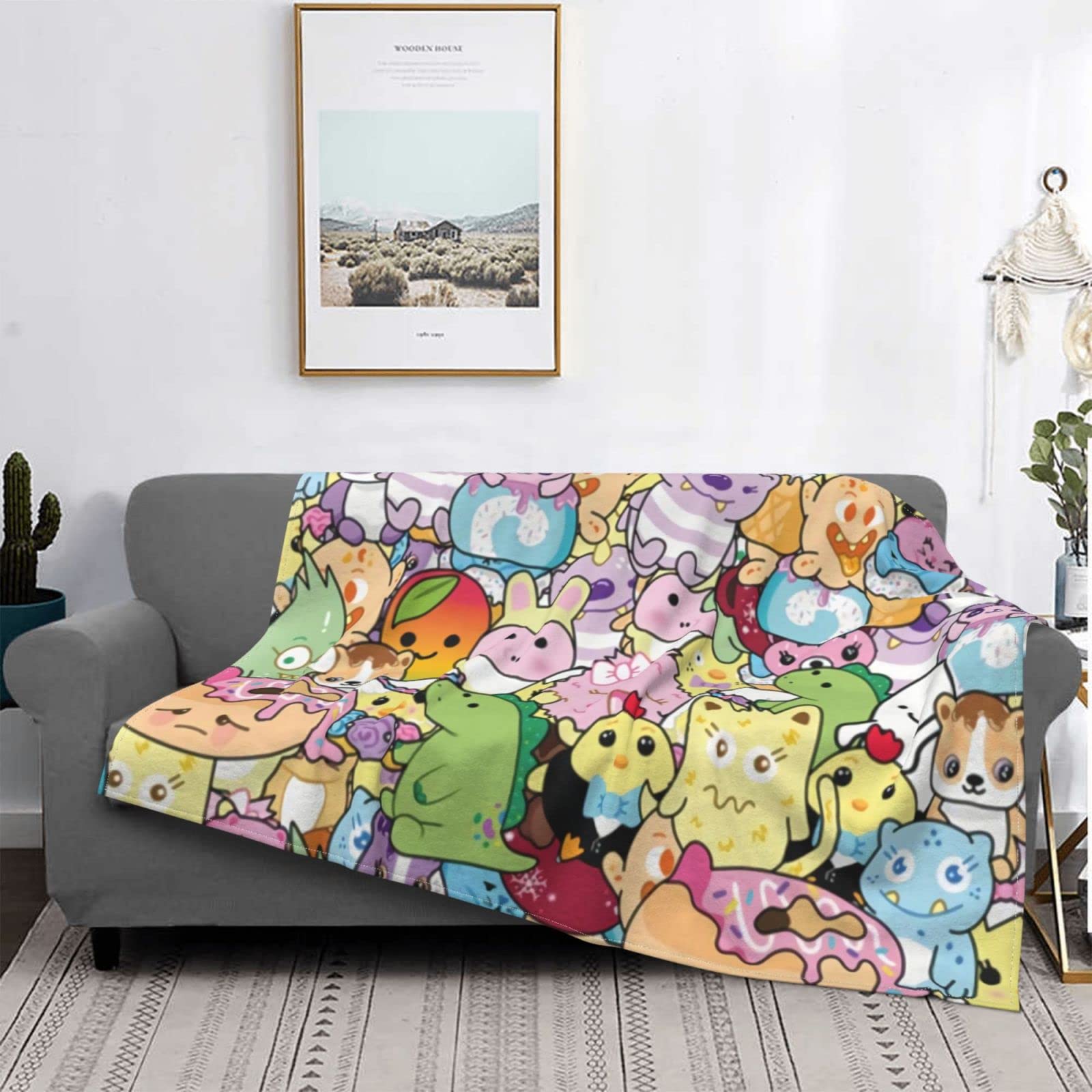 Soft Cartoon Flannel Throw Blanket 50