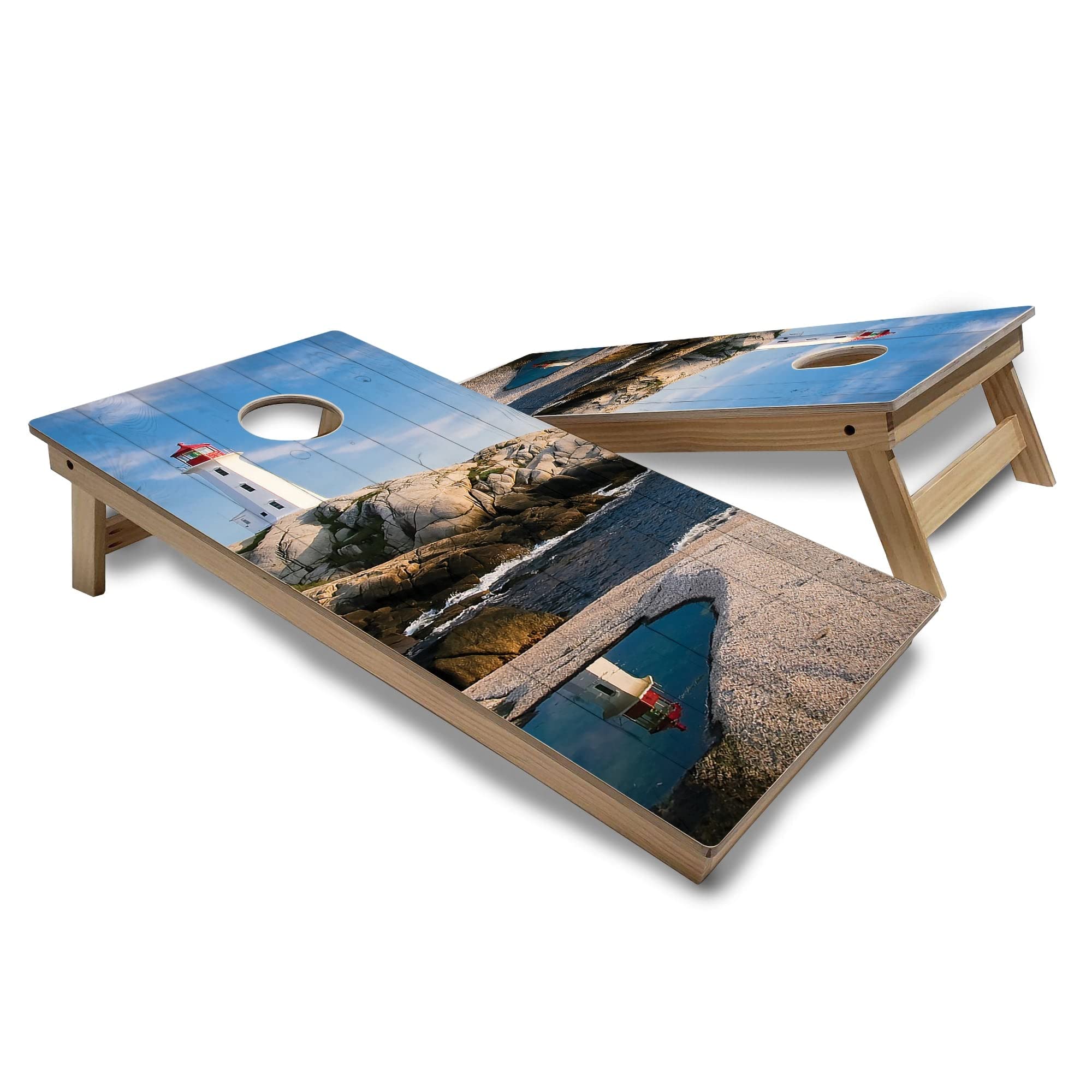 Premium 2x4 Cornhole Board Game Set with 8 Bean Bags - Regulation Size for Outdoor Backyard, Tailgate, and Beach Parties - Perfect for BBQ, Picnics, and Family Gatherings