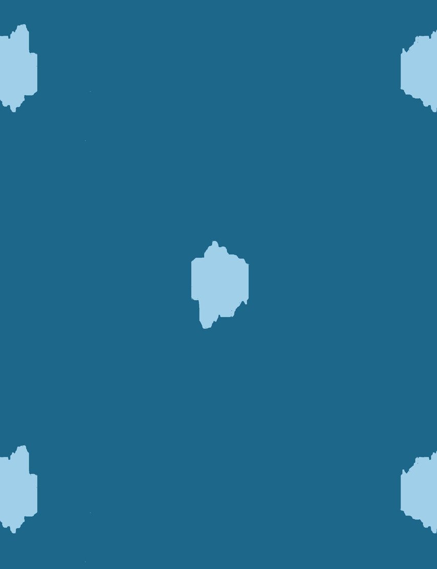 Wallshoppe Medina Dot Wallpaper - Powder Blue & Cadet Blue Peel and Stick Removable Wallpaper for Bedroom, Nursery, or Home Office Decor